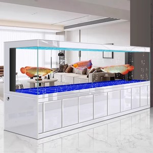 2026 Nieuw Model High-End Modern Groot Vis Aquarium Woonkamer Geen Waterverversing Nodig Thuisgebruik Ultra-Heldere Arowana Aquarium - Product Image 2