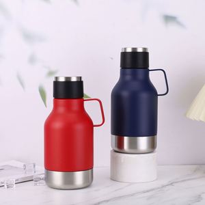 Bouteille d'eau pour chien en acier inoxydable à double paroi sous vide de 32 oz avec logo personnalisé, récipient alimentaire, poignée de transport, compartiment caché pour le sport et les voyages - Product Image 2