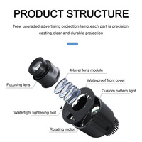 Lampe laser 3d en forme de cône publicitaire, lumière led, appareil de fabrication de lettres, phares bras couleur crème glacée