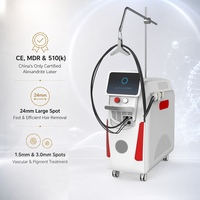 Appareil d'épilation au laser Alexandrite Q-Switch 755nm de qualité médicale, épilation au laser ND Yag à impulsions longues 1064nm