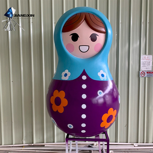 Statue de <span class=keywords><strong>chat</strong></span> Fortune-<span class=keywords><strong>Chat</strong></span> porte-bonheur FRP peint à la main avec cloche et tablier floral pour vitrine de bureau à domicile et de vente au détail - Product Image 4