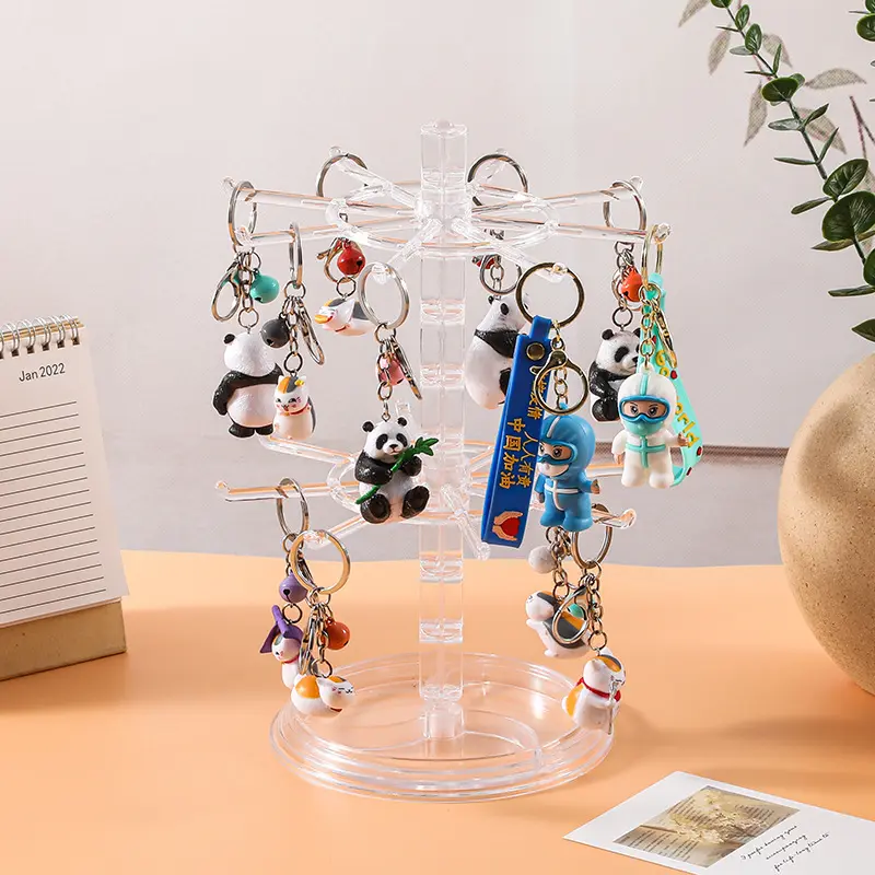 Colgador de llavero, estante de exhibición de joyería, forma redonda, diseño de mordente, agujeros, pendientes, estante de exhibición de joyería, superventas