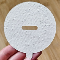 Couvre-poussière pour bougie personnalisé avec logo imprimé, cartes en papier avec graines de fleurs sauvages plantables, protection contre la poussière pour bougie, carte de remerciement