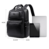 Sac à dos pour ordinateur portable imperméable à grande capacité, tendance, vente chaude, avec port de charge USB, sac à dos de voyage en cuir véritable pour affaires
