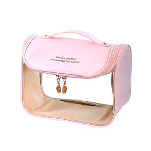 Premium PU Leather PVC Durable Lightweight Travel for <strong>Washbag</strong> <strong>Women</strong> Fashionable Portable Waterproof Cosmetic Bag - Product Image 1
