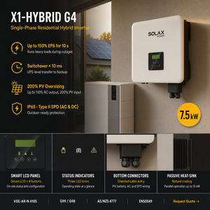 Convertisseur hybride solaire X1-<span class=keywords><strong>HYBRID</strong></span> <span class=keywords><strong>G4</strong></span> 2 MPPT 80-480V pour batterie au plomb-acide, stockage d'énergie domestique, convertisseur de stockage hybride - Product Image 2