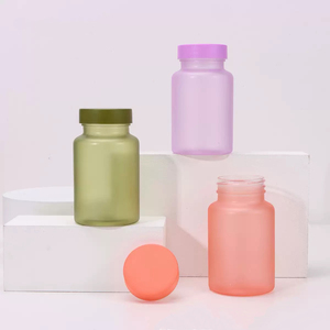 Botella de Cápsulas de Vitaminas PET Rosa Esmerilada de 120 ml Personalizable al por Mayor, Envase de Plástico Premium para Pastillas y Medicamentos - Product Image 2