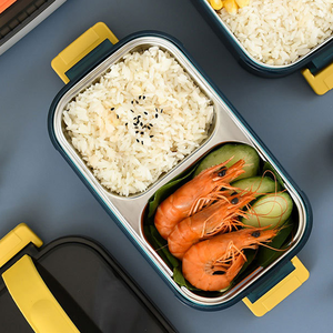 Boîte Repas Portable et Réutilisable en Acier Inoxydable 304 pour Employés de Bureau, Compatible Micro-Ondes - Product Image 3