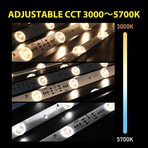 ไฟแอลอีดีแบบ SMD แถบอะลูมิเนียม 12V DC IP20 3000-5700K CCT ปรับความสว่างได้ สำหรับใช้ในที่อยู่อาศัย - Product Image 6