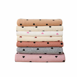 قماش محبوك مضلع لملابس الأطفال-g قطن سبانديكس مطبوع بقاعدة قطن ملون - Product Image 5