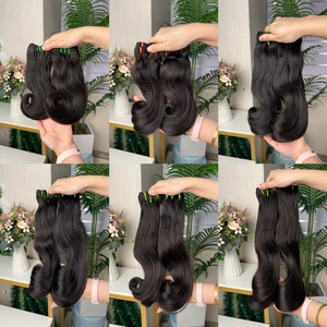 ผมมนุษย์แท้แบบเวอร์จิ้น 12a Fumi Super Double Drawn แบบมัดเป็นช่อ  ลอนหยิก - Product Image 2