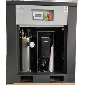 Compressore d'aria rotativo a vite da 7.5KW 10HP compressore d'aria a risparmio energetico con motore di conversione di frequenza sincrono a magnete permanente