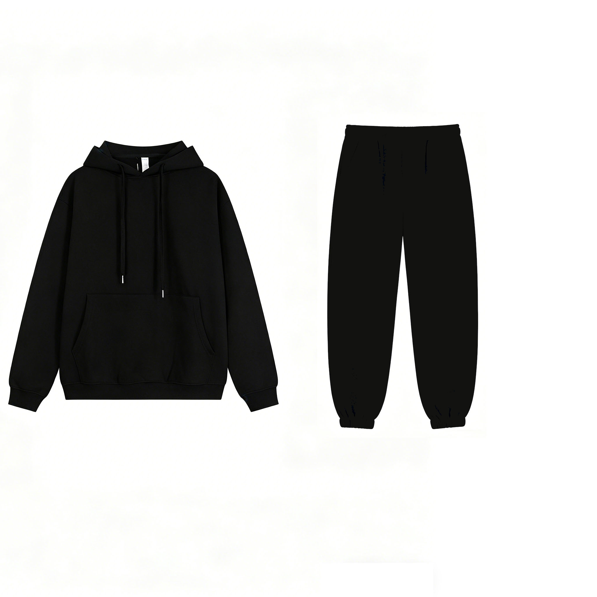 black hoodie set-Jogger pants