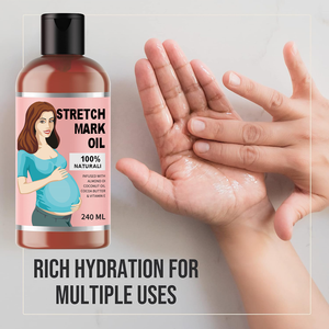 NUEVO TOP 100% Masaje natural del vientre <span class=keywords><strong>Aceite</strong></span> de eliminación de estrías para el embarazo con almendra dulce Coco Semilla de cacao Mantequilla Vitamina E - Product Image 2