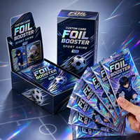Boîte de collection de cartes à collectionner TCG en papier imprimé, avec feuille holographique écologique, pour cartes de sport, football et anime, fabriquée sur mesure