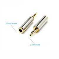 Adaptateur de connecteur Audio Jack 3.5mm à 2.5mm pour câble de haut-parleur Aux casque stéréo micro 2.5mm mâle à 3.5mm prise femelle