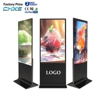 Pantalla Digital Vertical de Señalización Publicitaria con Soporte de Pie de 32, 43, 49 y 55 Pulgadas, Pantalla Táctil Android, Panel IPS, Iluminación LED Integrada