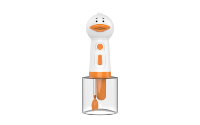 Distributeur de savon de douche pour chien automatique style canard mignon bouteille moussante électrique en plastique chargée pour le bain d'animaux domestiques