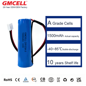 แบตเตอรี่ CR123A 3.0V 1500mAh Li-MnO₂ แบบทรงกระบอก แบตเตอรี่ลิเธียมหลัก สำหรับกล้อง ขายส่งจากโรงงาน - Product Image 2