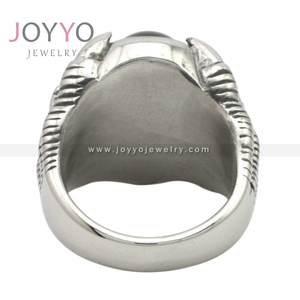 Punk Style Dragon <strong>Claw</strong> <strong>Setting</strong> <strong>Stone</strong> Rings Gothic Stainless Steel Men Jewelry for Halloween Theme Party - Product Image 5