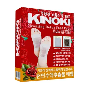 Coreano Kiyome Kinoki coreano e giappone tradizionale cinese medico dorato a base di erbe zenzero Detox foot Patch 10 Pack