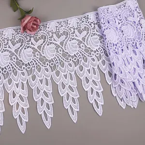 custom embroidery wild lace africe trimmings beautiful white lace trims austria high quality laces for nigeria party 2022