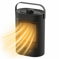 Chauffage électrique portable en céramique pour la maison et le bureau, silencieux avec arrêt automatique en cas de renversement, design compact adapté au bureau et sous le bureau