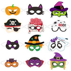 Masque <span class=keywords><strong>de</strong></span> citrouille fantôme d'Halloween en gros, accessoires <span class=keywords><strong>de</strong></span> déguisement pour fête d'enfants, fournitures <span class=keywords><strong>de</strong></span> décoration d'Halloween, masque pour les yeux en feutre - Product Image 1