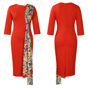 Vestidos Elegantes de Manga Tres Cuartos con Estampado Africano para Mujer Talla Grande, Estilo OL - Product Image 6