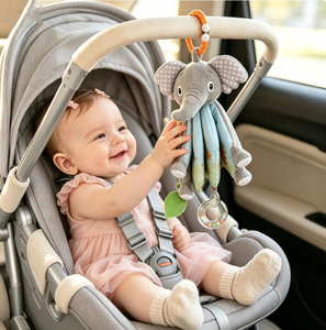 Livre en tissu personnalisé pour bébé, jouets sensoriels pour tout-petits, livre éducatif lavable pour enfants, jouet en tissu doux en forme d'éléphant, livres à bruit froissé pour bébés - Product Image 5