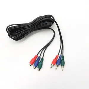 Tùy Chỉnh RCA Để RCA Lotus Cắm Nam Để Nữ Tri-Màu Đỏ Màu Xanh Lá Cây Màu Xanh Tùy Chỉnh Cáp Âm Thanh