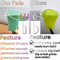 Molde estándar LU Lift para lifting de pestañas con queratina (7 pares), almohadillas de silicona para pestañas superiores e inferiores, herramienta de corte de bordes