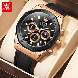   Reloj de Pulsera de Lujo Personalizado 9911 OEM para Hombre, Correa de Goma, Multifuncional, Cronógrafo, Resistente al Agua, Reloj de Cuarzo - Product Image 2