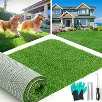 Gazon artificiel AGG résistant au feu, haute densité, 40 mm, en plastique, facile à drainer, pour aménagement paysager intérieur/extérieur, adapté aux chiens, 10