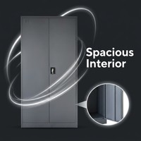 Armoire à deux portes battantes en acier pour rangement de vêtements, casier de gym, armoire de rangement, mobilier de bureau