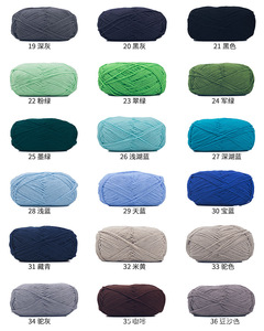 Vente populaire 5 brins peigné bébé <span class=keywords><strong>coton</strong></span> lait bricolage boule de laine épaisse à la main Crochet sac fil de <span class=keywords><strong>coton</strong></span> pour Crochet - Product Image 2