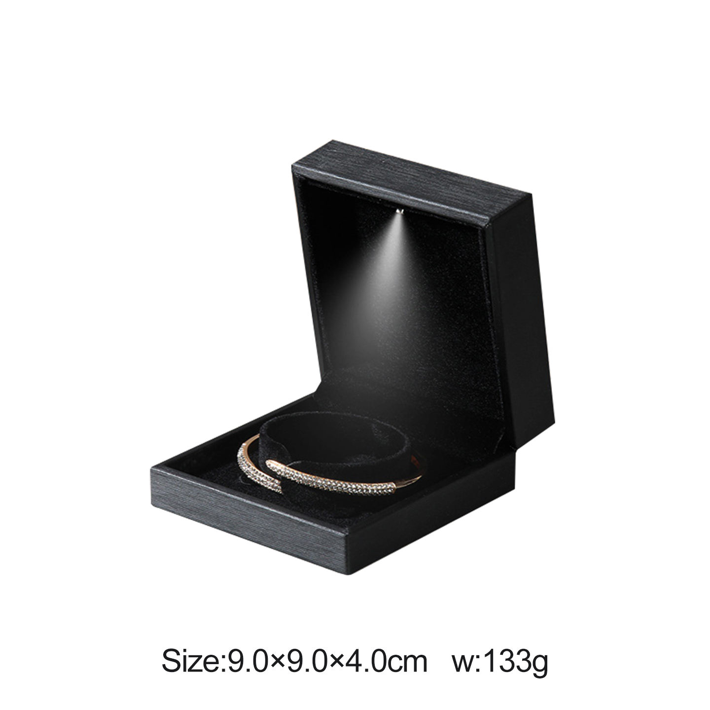 กล่องกำไล PU สีดำ