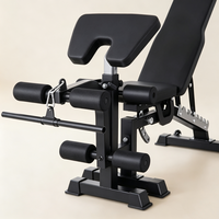 Banco de Pesas Multifuncional de Metal para Ejercicios de Abdominales y Curl, Equipo de Ejercicio para Hombres, Banco Plegable para Press de Banca, Máquina de Fitness para el Hogar