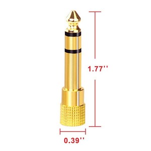 6.35mm stereo 3 cực nam cắm để 3.5mm nữ jack âm thanh Adapter mạ Vàng Micro kết nối âm thanh chuyển đổi - Product Image 6