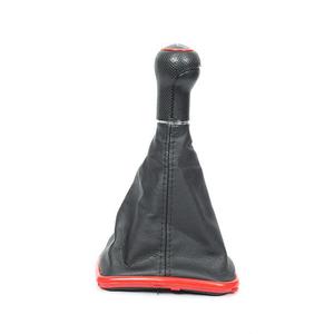 Vw Car <b>Gear</b> <b>Knob</b> Leather 5 6 Speed Ergonomic Shift <b>Knob</b> With Red Trim - Product Image 2