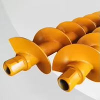 Tarière spirale CFA à haute efficacité de 300-1000 mm, personnalisée, en acier Q345B, avec dents en forme de balle et bride hexagonale