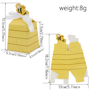 Bumble Bee caramelle scatole regalo alveare con nastri bomboniere scatole di caramelle per Baby Shower decorazioni di compleanno - Product Image 2