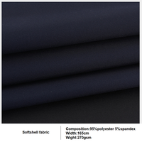 4 Way Stretch 96% Poliéster 4% Spandex Tela Softshell Cálido Impermeable Polar Tejido de punto Prendas para exteriores Bonded 4 Way