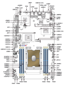 Carte mère serveur WIO propriétaire MBD-X11SPW-TF avec un seul socket LGA-3647 (SocketP) Intel C622, prise en charge DDR4, nouvelle livraison rapide - Product Image 3