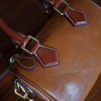 Tas Kulit Sapi Asli Vintage Wanita dengan Resleting Tunggal Bergaris Tahan Air Kedatangan Baru Desainer Fashion Grosir Tas Mewah.