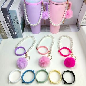 Pearl Chain <b>Water</b> <b>Bottle</b> Hand <b>Strap</b> Compatible with Stanley Tumbler Cup Lanyard Cup Chain for Cold Cup Handle Ring - Product Image 1