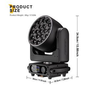 Cabeza móvil Shehds LED 19x15W RGBW Beam Wash Zoom para iluminación <span class=keywords><strong>de</strong></span> iglesia <span class=keywords><strong>de</strong></span> escenario - Product Image 3
