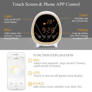 Diffuseur d'huiles essentielles WiFi intelligent fonctionne avec l'application <span class=keywords><strong>Alexa</strong></span> et <span class=keywords><strong>Google</strong></span> Home Phone et commande vocale, diffuseur de brume fraîche ultrasonique de 200ml - Product Image 6
