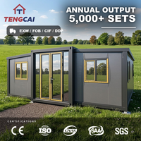 Maison conteneur préfabriquée extensible en gros, 2 à 6 chambres, maison modulaire moderne en acier léger, vente directe usine