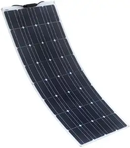 Dgsunlight 100W 16V semi-flexible monocristalino celular portátil del panel solar para batería de 12V